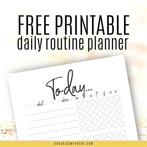 printable daily routine chart  adults  letter