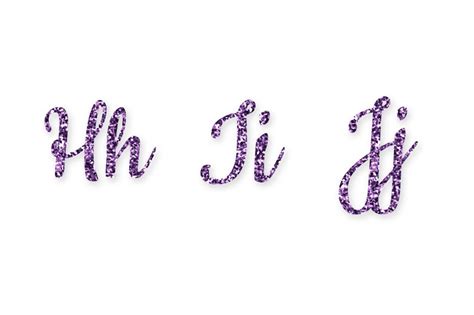 Purple Glitter Alphabet Clip Arts Glitter Letters Cliparts Etsy