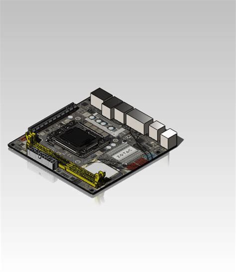 mini itx motherboard   model cgtrader