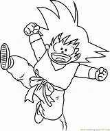 Goku Coloring Kid Pages Coloringpages101 Color Kids Printable Characters Cartoon Print sketch template