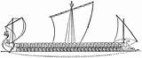 Trireme Athenian Ship Ancient Clipart Etc Each Usf Edu Greeks Oars Rows Romans Three Side Used Has Medium Tiff sketch template