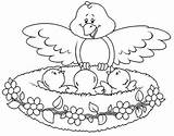 Nest Coloring Bird Birds Preschool Worksheets Kindergarten Toddler Comment First sketch template