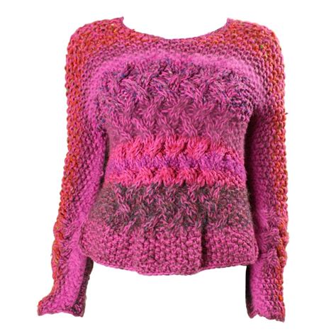 joan vass hand knit sweater at 1stdibs