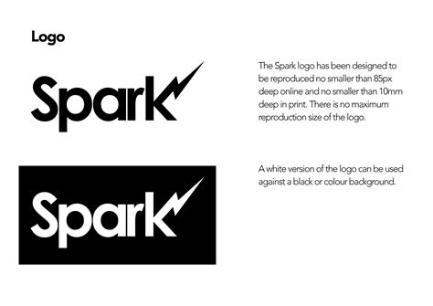 logo  brand guidelines  spark  behance