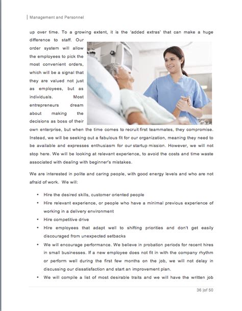 home health care business plan sample pages black box business plans