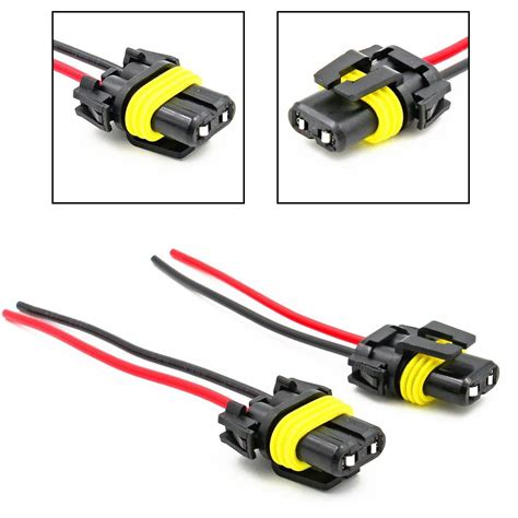 xotic tech pcs  hb socket female adapter wiring harness pigtail plug connector  led fog