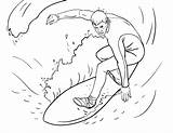 Coloring Surfer sketch template