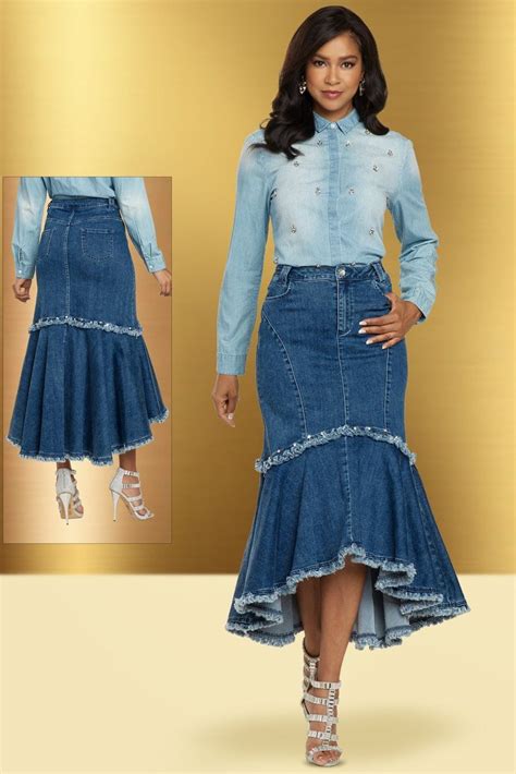 Dv Jeans 8441 1 Piece Denim Skirt Colors Blue Denim Skirt Length 38