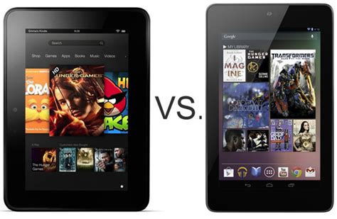 amazons kindle fire hd  nexus  specs compared