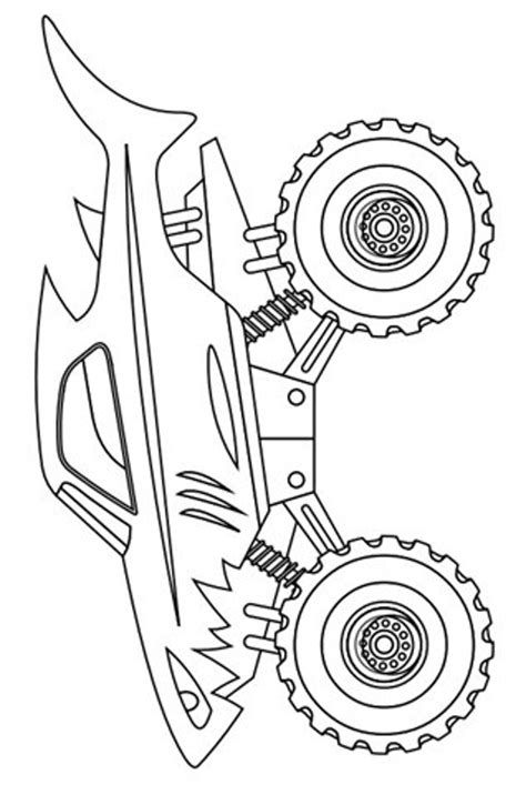 monster truck colouring pages digital   pages etsy