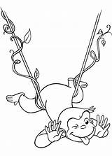 Curious George Coloring Pages Halloween Getcolorings Color sketch template