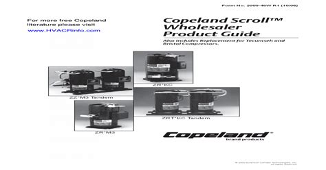 copeland scroll wholesaler product guide  document