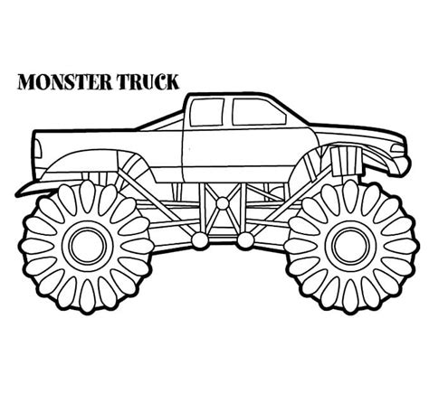 flame monster truck coloring page  printable coloring pages  kids