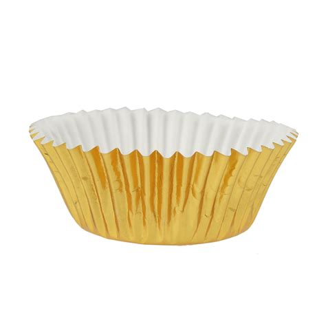 gold foil cupcake liners      high pack   muffin  tulip baking cups