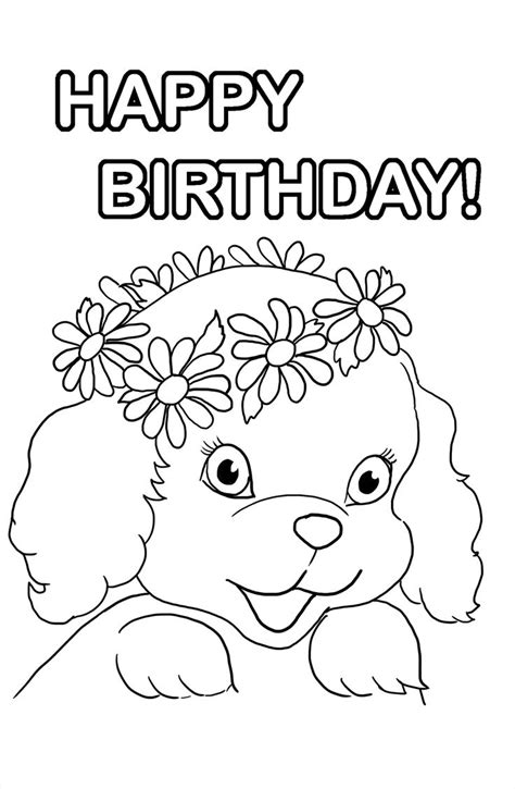 happy birthday coloring pages coloring birthday cards birthday