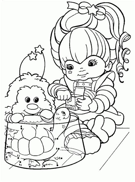 rainbow brite coloring pages books    printable