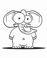 Coloring Elephant Crazy Pages Printable Drawing Template Simple Cartoon Sheknows Colouring Elephants Cartoons Print Misfit Eyed Clipart Toys Animal Templates sketch template
