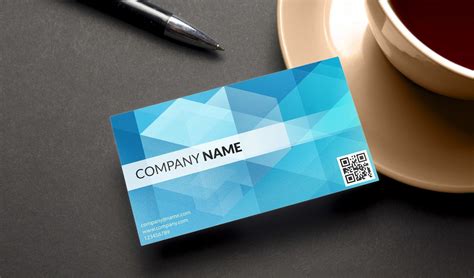 corporate qr code business card vector