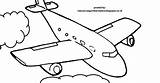 Pesawat Mewarnai Sketsa Contoh Terbang sketch template