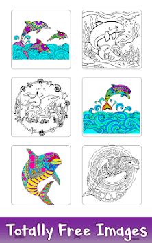 dolphins color  number water animals coloring apk