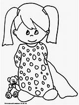 Mewarnai Perempuan Boneka Kecil Bermain Yang Mewarnaigambar Ranked sketch template