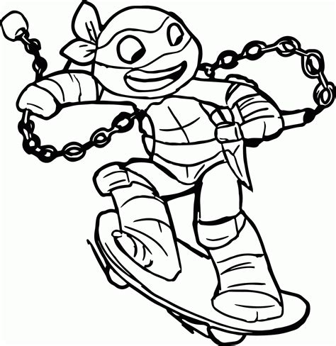 mikey ninja turtles colouring pages clip art library
