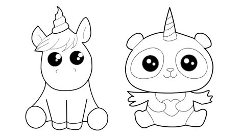 unicorn  panda unicorn coloring  drawing  kids toddlers