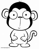 Coloring Baby Pages Monkeys Popular Printable sketch template