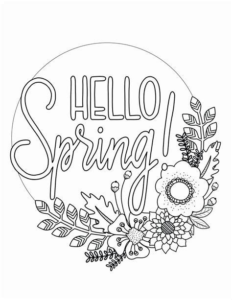printable spring coloring pages  adults  subeloa