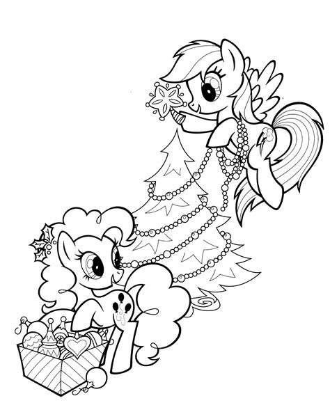 pony friendship  magic christmas coloring pages