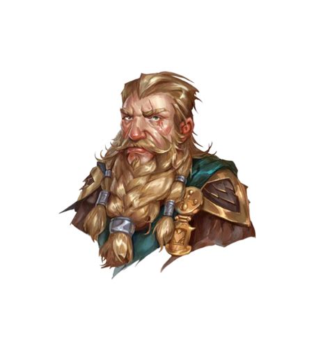 Male Dwarf Fighter Barbarian Portrait Pathfinder Pfrpg