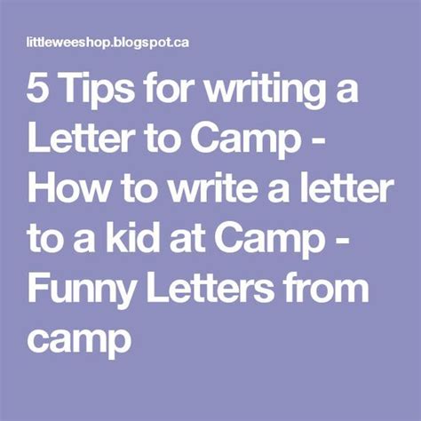 tips  writing  letter  camp   write  letter   kid