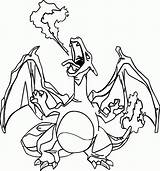 Coloring Charizard Pokemon Clipart Library sketch template
