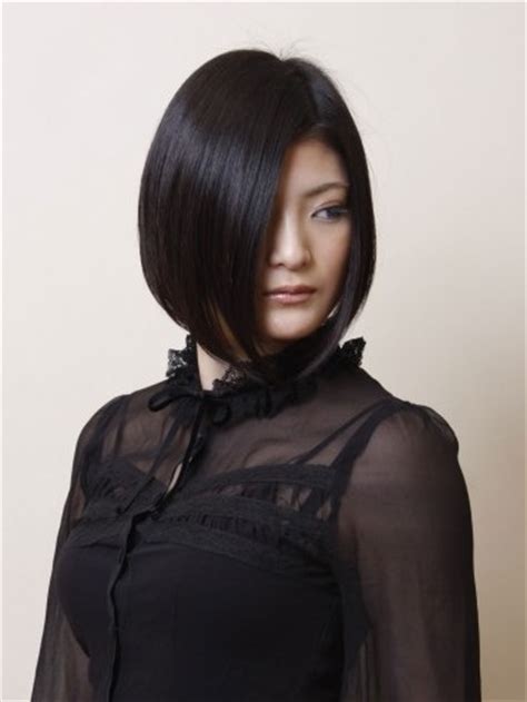 sleek dark japanese bob hairstyle hairstyles weekly