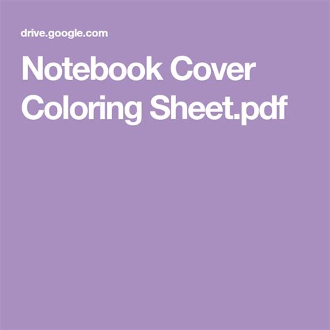 notebook cover coloring sheetpdf notebook covers writing