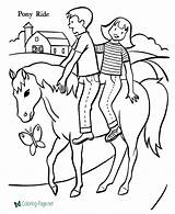 Horse Coloring Pages Girl Riding Color Getcolorings Printable Boy sketch template