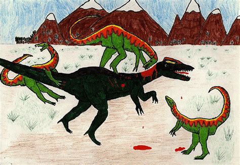t rex and other dinosaur art
