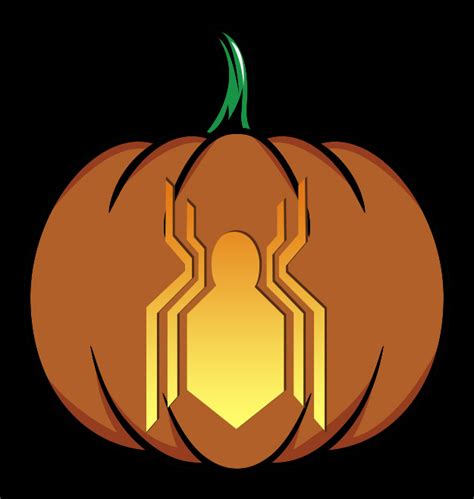 spiderman pumpkin template