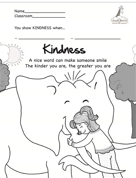 world kindness day pages coloring pages