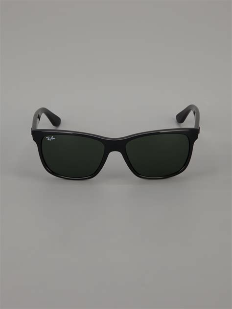 ray ban flat top sunglasses in black for men lyst