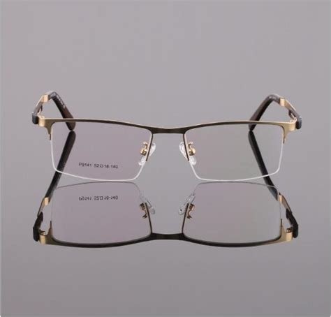 new high quality metal business glasses frame p9141 half rim 52 18