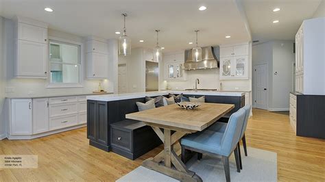 kitchen featuring  island  bench seating omega