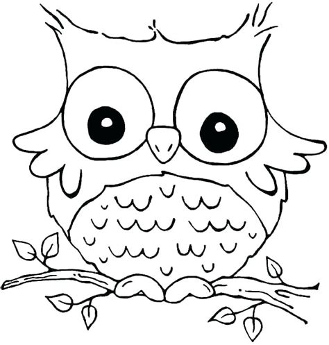 easy owl coloring pages  getdrawings