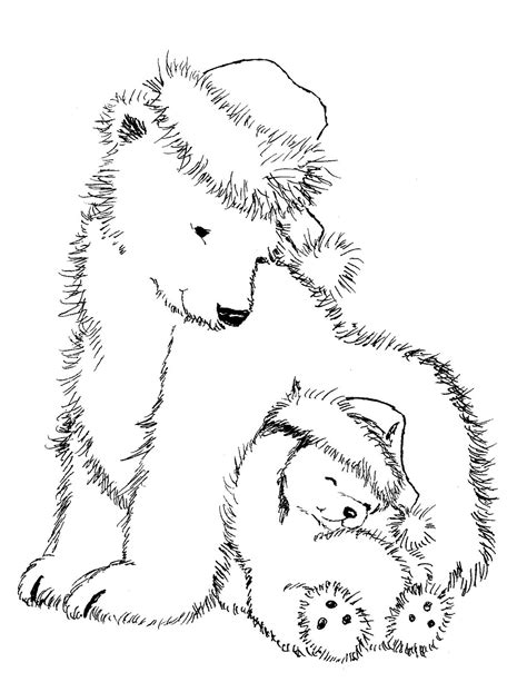 ideas  coloring christmas bear coloring page