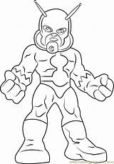 Ant Coloring Man Hero Super Squad Pages Show Printable Coloringpages101 Kids Color sketch template