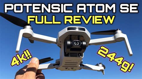 potensic atom se gps drone review  test flight youtube