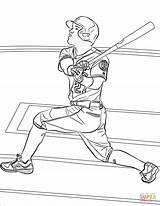 Coloring Altuve Jose Pages Baseball Mlb Printable Categories sketch template
