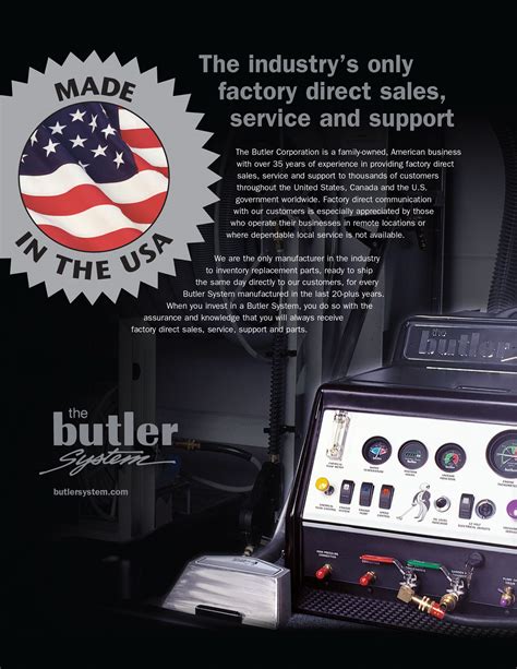 factory direct sales service and support the butler