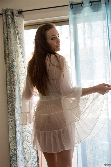 Redhead In A Sheer White Nightgown Sensuall Xxx Dessert Picture 5