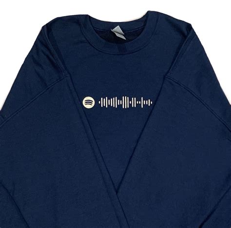 Custom Embroidered Spotify Code Sweatshirt Etsy Sweatshirts